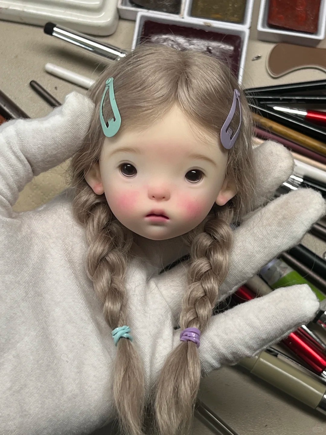 Beauty No Makeup - SD BJD pop 1/6 Landoudou hoofd