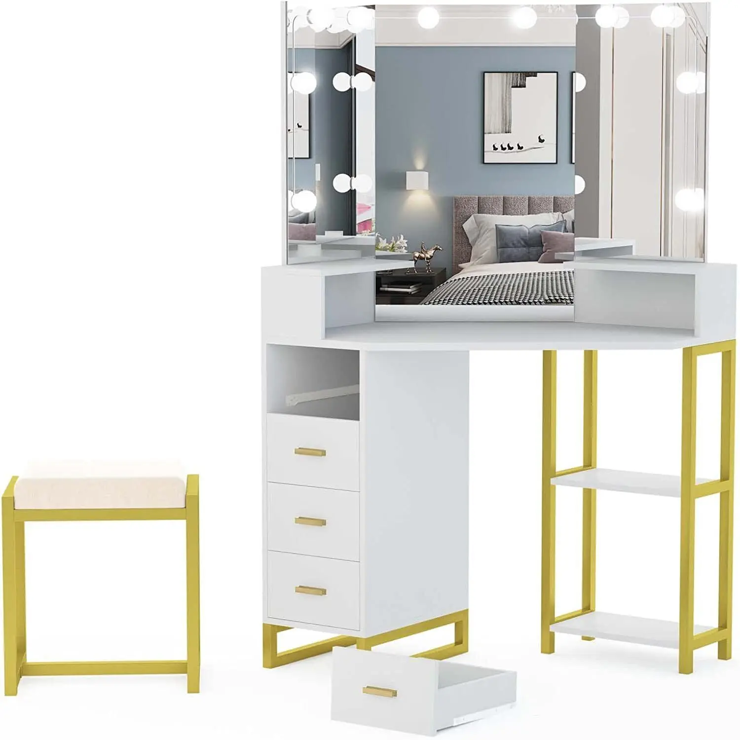 Beauty Vanity Set met LED-verl - Beauty Makeup Vanity Set recensie en prijs